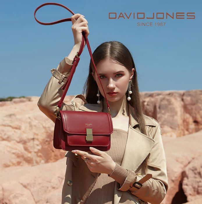 Sac Bandoulière David Jones Petit Sac Epaule Femme Cuir PU