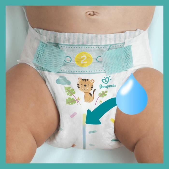Couches Pampers Baby-Dry Taille 2 - 58 Couches - Cdiscount