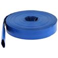 Tuyau de refoulement plat Ø 25 mm (1'') bleu - Longueur 10 mètres-0