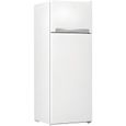 Réfrigérateur 2 portes BEKO RDSA240K20W - Congélateur haut - Dégivrage automatique - 223L - Pose libre - Blanc-0