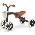 CHILLAFISH Porteur Quadie Basket Noir: trotteur bébé 4 roues avec panier, siège réglable en hauteur pour les enfants de 1 à 3 ans-0