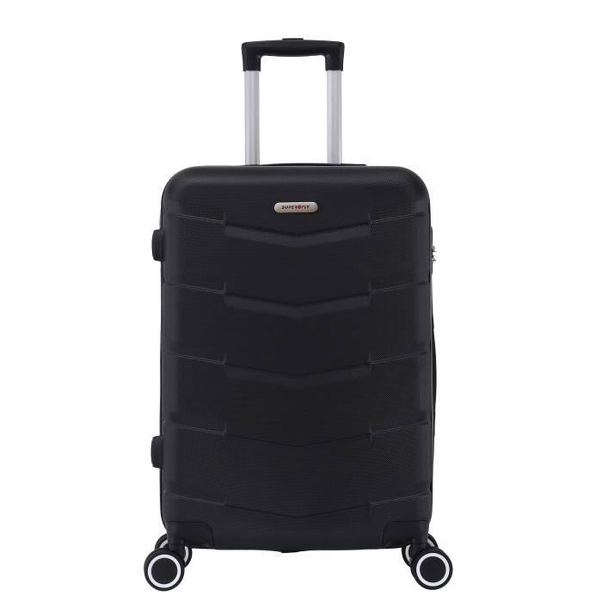 Valise Cabine 4 Roues 55cm ABS Rigide - Wall - SUPERFLY (Noir)