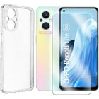 123 Coque souple silicone de protection transparent + verre trempé pour Oppo Reno 8 Lite 5G 6.43" - Yuan Yuan