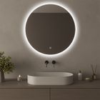 LOMAZOO Miroir salle de bain 80 cm - anti-buée - avec LED - rond - éclairage arrière - Esstentials