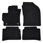 WILTEC Tapis De Sol Noir Velours Sur Mesure Pour Toyota Corolla depuis 2019, 4pcs, Ajustement précis, Renforcée Dans la Zone de la Pédale
