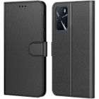 Coque Oppo A16 / A16s Noir ,Aurstore Housse avec languette Etui Pochette En Cuir PU Multifonction,Protection En 360