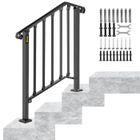 VEVOR Rampe d’escalier Piquet 2 Noire matte 2-3 de Traverses Main courante Elegance