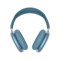 Bleu-Casque Bluetooth P9 avec suppression intelligente du bruit, basse, réglable, sans fil, casque de sport