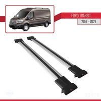 Compatible avec Ford Transit 2014-2024 Barres de Toit FLY Modèle Railing Porte-Bagages de voiture GRIS
