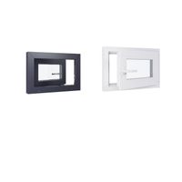 Fenetre PVC LxH 600x400 mm - Triple vitrage - Blanc intérieur - Anthracite extérieur Ferrage Droite