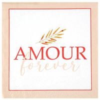 Serviette de table mariage "Amour Forever" (x20) REF/7645