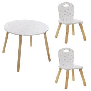 TABLE ET CHAISE Set Table douceur rose + 2 chaises douceur étoiles