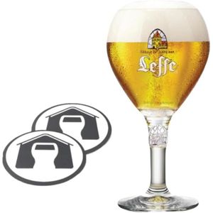 Bière - Biere LEFFE CANNETTE+ VERRE Carte decoupée