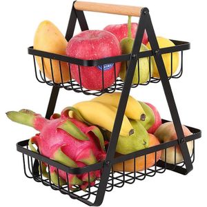 PORTE FRUITS - COUPE  Corbeille À Fruits À 2 Étages, Paniers En Fil De F