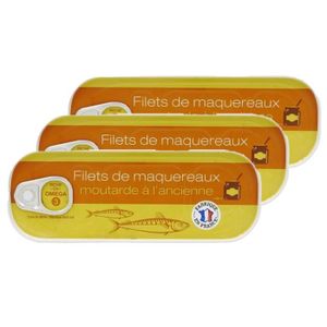 SARDINES MAQUEREAUX Agidra - Lot 3x Filets de maquereaux moutarde - Co