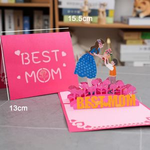 FAIRE-PART - INVITATION Faire-part - invitation,Carte de vœux Pop-Up pour la fête des mères,cadeau 3D pour maman- card for mom[C]