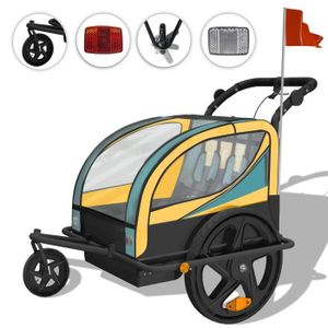 Remorque velo enfant 2 places - Cdiscount