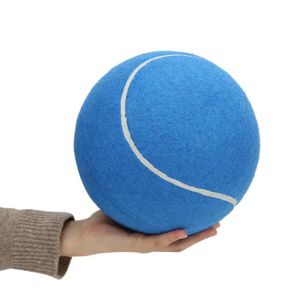 BALLE DE TENNIS VGEBY balle de tennis en caoutchouc Grande balle de Tennis gonflable en caoutchouc de 8 pouces, jouet pour animaux sport kit Bleu