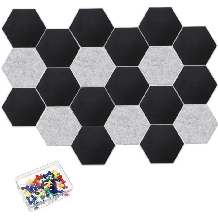 Set 10 PZ Tableau d'affichage hexagonal en liège Décoration intérieure  15x17 cm