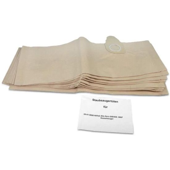 Lot De 10 Sacs Papier Pour Aspirateur Makita | Compatible CL182, CL102, CL104, CL107 Et Autres Modèles - 6