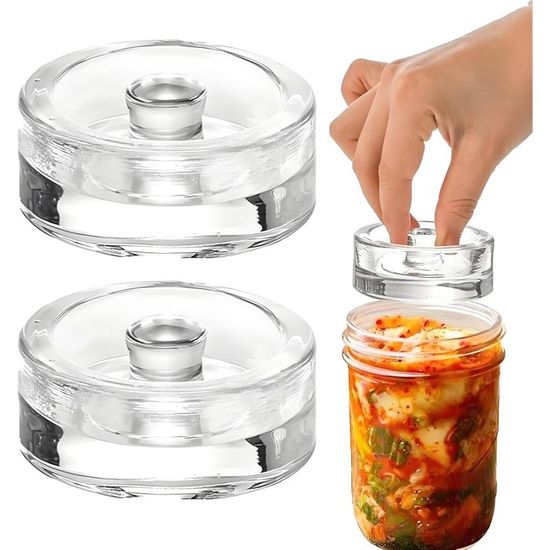 Lot de 2 poids de fermentation en verre avec poignées ergonomiques — free download