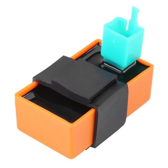 Boîte CDI 5 Broches Performance Pour Moto/scooter/ATV 50-110cc | Élimine Le Limiteur De Régime | Améliore L'accélération | Couleur Orange | Dimensions ~65x37x22 Mm
