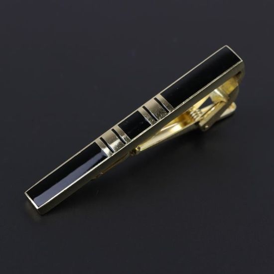 PINCE A CRAVATE vintage CLASSIQUE rayures doré argenté STYLE