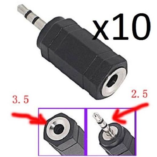 Lot De 10 Adaptateurs Audio Splitter - 1 Prise Mâle 3.5mm Vers 2 Femelles - Partage Casque/orateur - 9