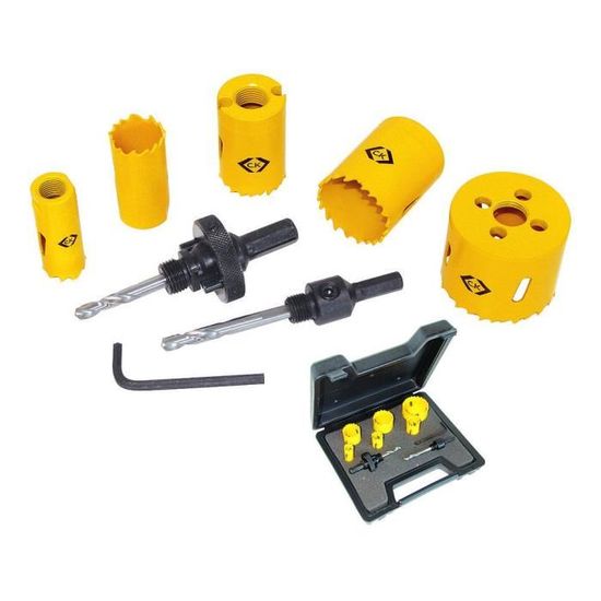 Kit Scie-cloche Starrett 8 Pièces - Coupe Rapide, Pour Acier Inox Et Métaux