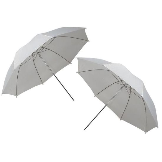 DynaSun Kit 2 Parapluies Studio Blanc 84 Cm – Diffuseurs Translucides Pour Photo & Vidéo, Montage Rapide