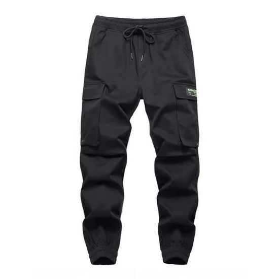 Pantalon Garçon HahaNice En Lin élastique - Taille 4-5 Ans - Noir - Confort école été