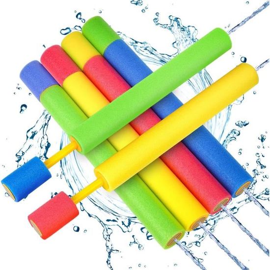 Lot De 6 Pistolets à Eau En Mousse Dinosaure – Couleurs Vives – été, Piscine, Fête – Dès 3 Ans