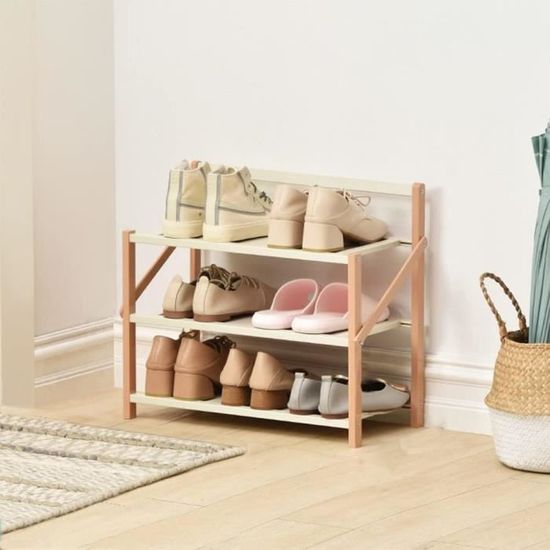 Rack à Chaussures Métal 3 étages – Dimensions 30x92x55 Cm, Capacité 16 Paires | Rangement Empilable Pour Entrée, Placard - 11