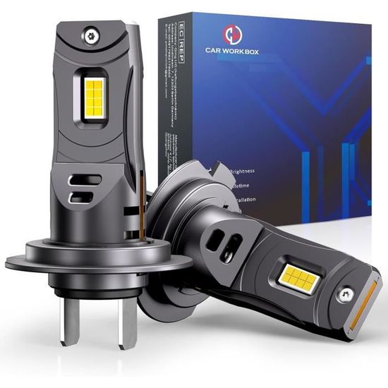 Ampoules LED H1 6500K – Lot De 2, Blanc Pur, Plug And Play, Homologuées Pour Phares Et Antibrouillards