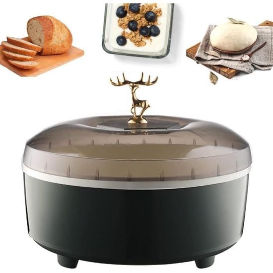 Machine à Pétrir Et Fermenter La Pâte 7L - Acier Inoxydable, 200W, Minuterie, Chauffage 28-40°C, Lames Amovibles - 3