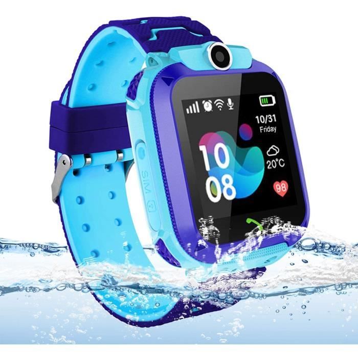 Montre Intelligente pour Enfants, Appels Téléphoniques Montre à écran Tactile imperméable pour Enfants, avec Caméra