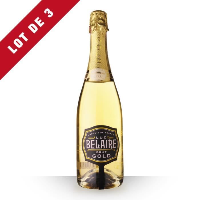 Lot de 3 - Luc Belaire Fantôme Brut Gold - 3x75cl - Vin Rosé