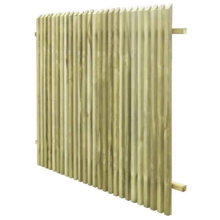 Haute qualité Clôture de jardin - Clôture Grillage Panneau de clôture Bois de pin imprégné 170 x 125 cm *260314