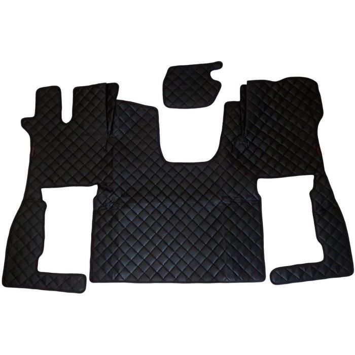 Noir Eco Cuir Moteur Housse & Tapis pour Scania S 2016 + Automatique à Gauche Camion