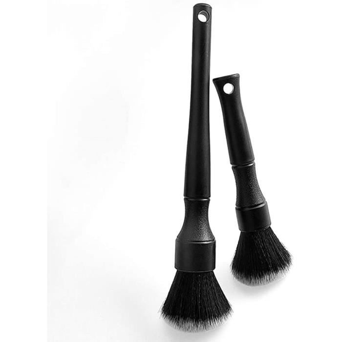 2pcs Auto Detailing Brush Brosse de Brosse à Détail,Cleaner Brush Set pour La Voiture Tableau de Bord,Extérieur, Bouches D'aération