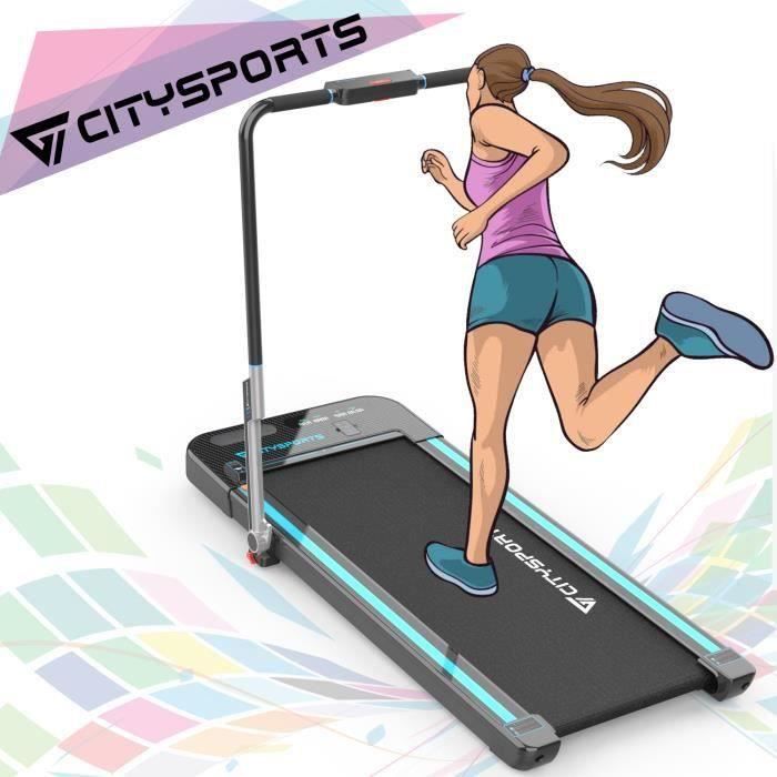 CITYSPORTS Tapis de Course, Fitness sur Tapis Roulant, Machine de Marche et Jogging avec Moniteur LCD