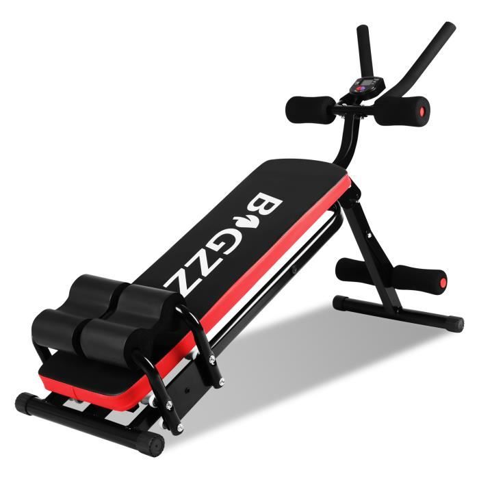 Appareils Abdominaux - Équipement de fitness familial - Machine d'entraînement abdominale pliante - Noir Rouge