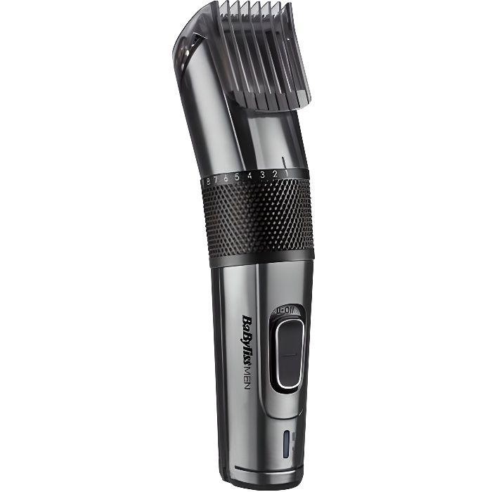 Tondeuse Cheveux - BaByliss - E978E - Sur cheveux et barbes longues, Avec ou sans fil, Lames en Carbone titane, Malette de rangement