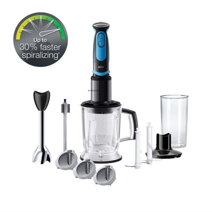 Braun MQ 5064 Shape Mixeur plongeant en acier inoxydable Noir-bleu