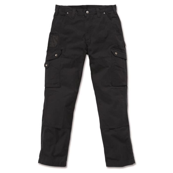 Pantalon CARGO 100% coton armé Ripstop avec renforts noir W33/L32 CARHARTT S1B342BLK3332