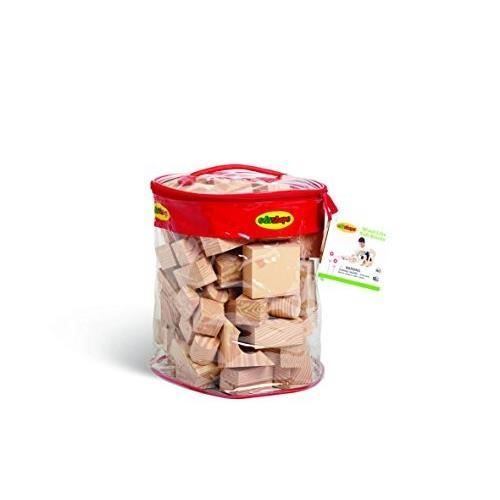 Edushape ED 716071 Edu Blocks Imitation Bois 80 pièces Jeu de construction