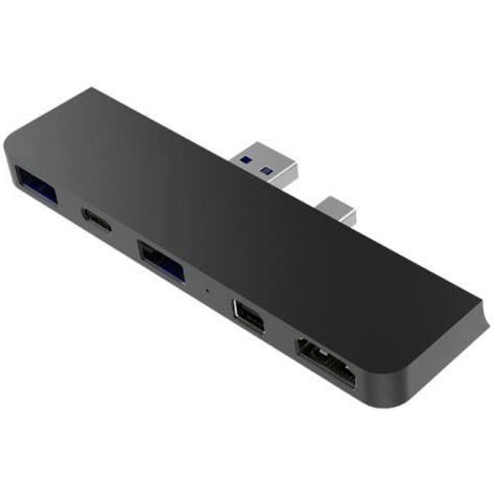 HYPER Hub USB-C HyperDrive Surface Pro 5 ports - Ports : HDMI 4K60Hz - Données USB-C 5 Gbps - 2 x USB-A 5 Gbit / s