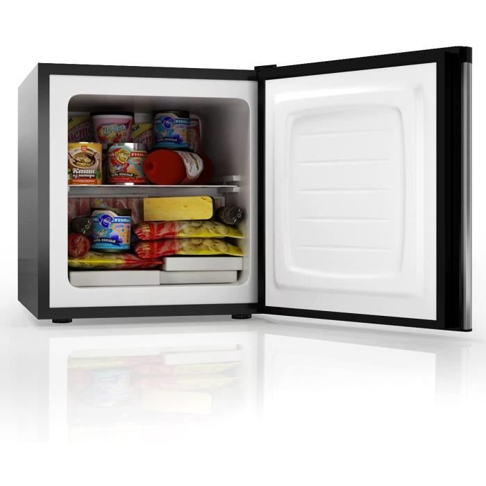 GOPLUS 31,1L Mini Congélateur Vertical Compact à 1 Porte Réversible en Acier Inoxydable,Température Réglable,Contrôle Mécanique