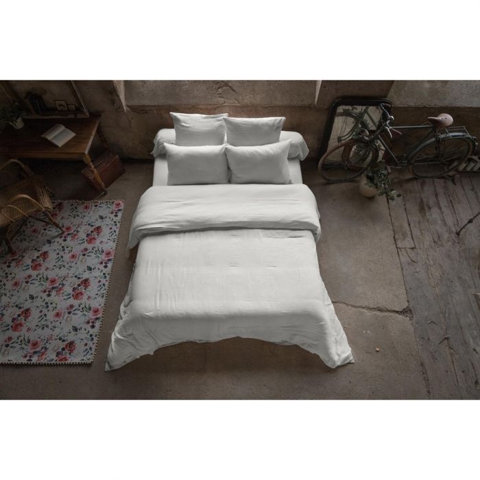 CDaffaires Housse de couette double gaze de coton 260 x 240 cm nuage (light grey) Gris