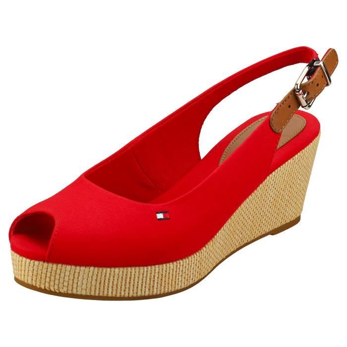 Sandales - Tommy Hilfiger - Iconic Elba Sling Back - Femme - Rouge